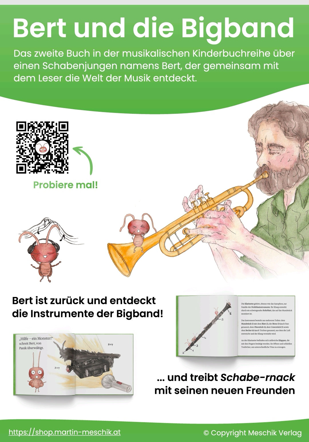 Kinderbuch "Bert und die Bigband" (Bert die Schabe: Teil 2)